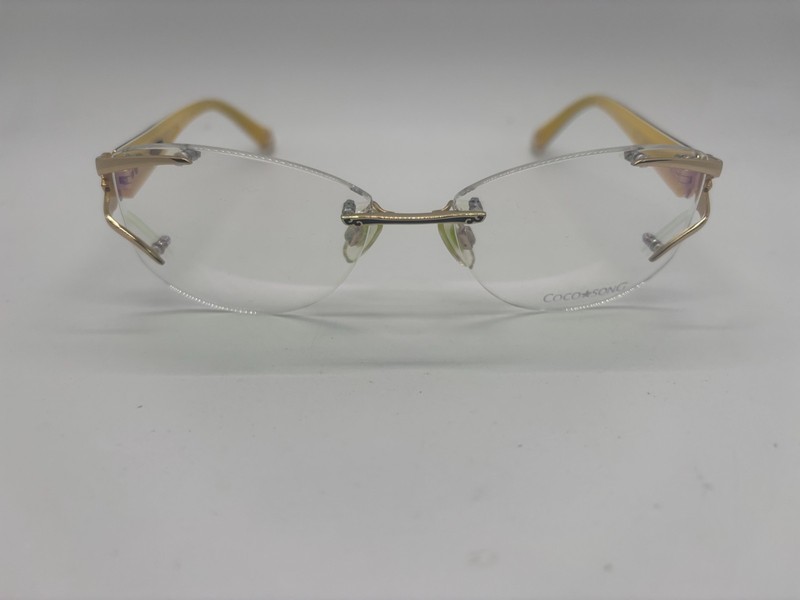 New COCO SONG Magic Touch Col 1 CV096 Yellow Eyeglasses 53-16-135mm NO CASE gallery