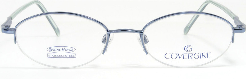 COVERGIRL CG215 346 Shiny Blue Metal Eyeglasses Glasses Frame 51-19-140 NEW