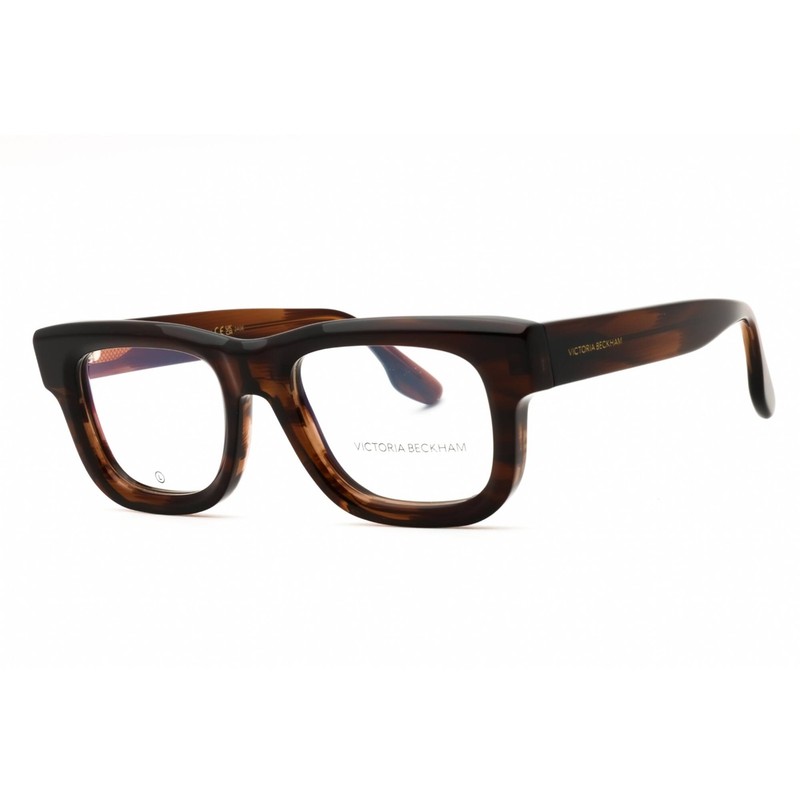 Victoria Beckham Women’s Eyeglasses Brown Horn Acetate Square Frame VB2671 227
