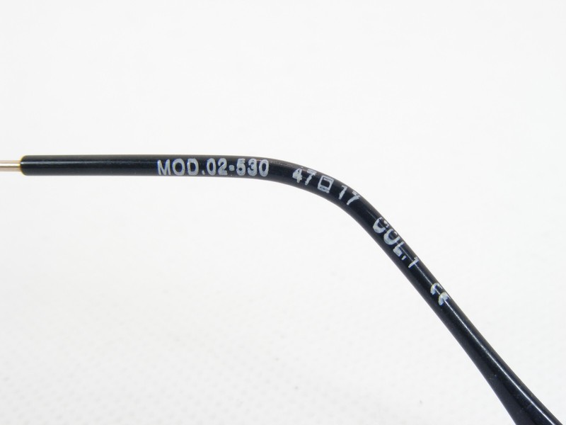 Vintage Infashion 02-530 1 Pale Gold /Black /Silver RARE EYEGLASSES 47-17-140mm gallery