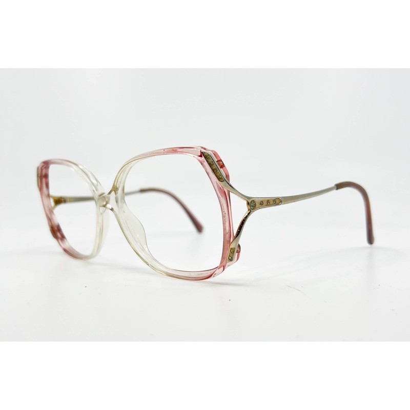 Tiara Eyeglass Frames Pink Gold Tone Vintage Butterfly MOD TL 313 53-14-136