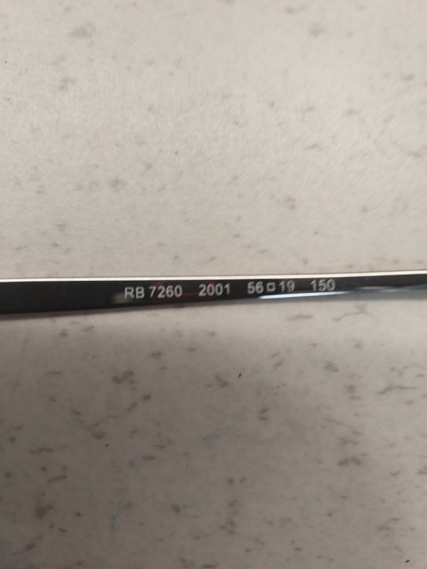 Ray-Ban RB7260 2001 Clear Plastic Rectangular Eyeglass Frames 56-19 150 gallery