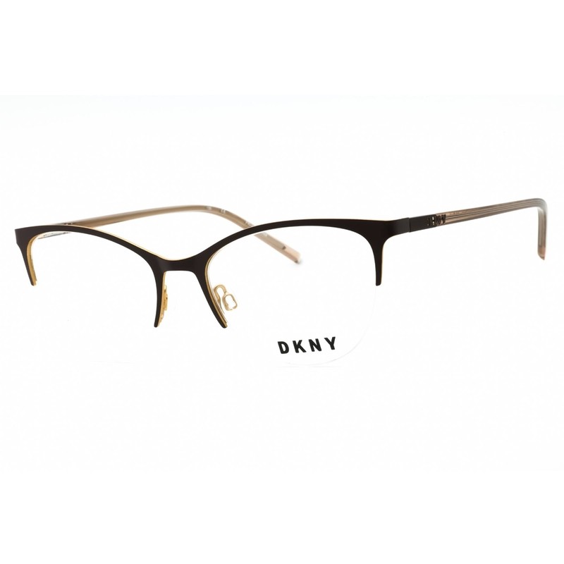 Dkny Women’s Eyeglasses Brown Cat Eye Half Rim Frame Clear Demo Lens DK3006 210