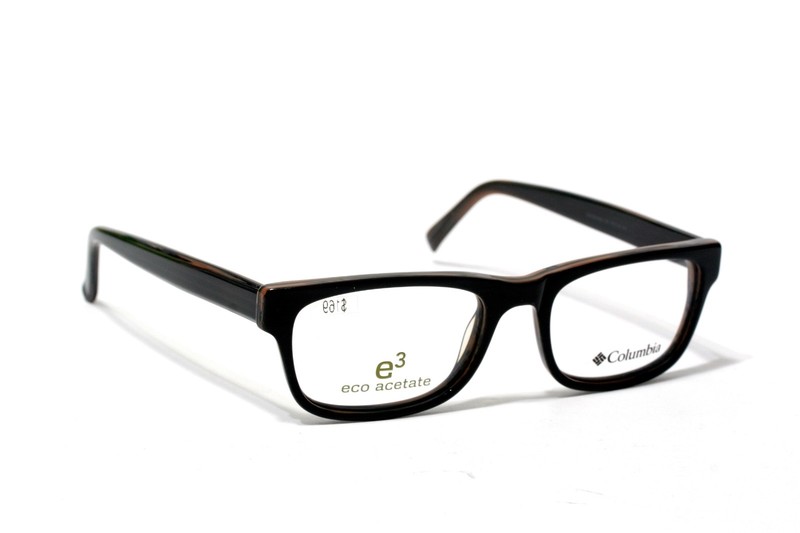 COLUMBIA IRON MOUNTAIN C01 DARK GRAY/ BROWN 53/18/145 FLEX HINGE EYEGLASSES D154