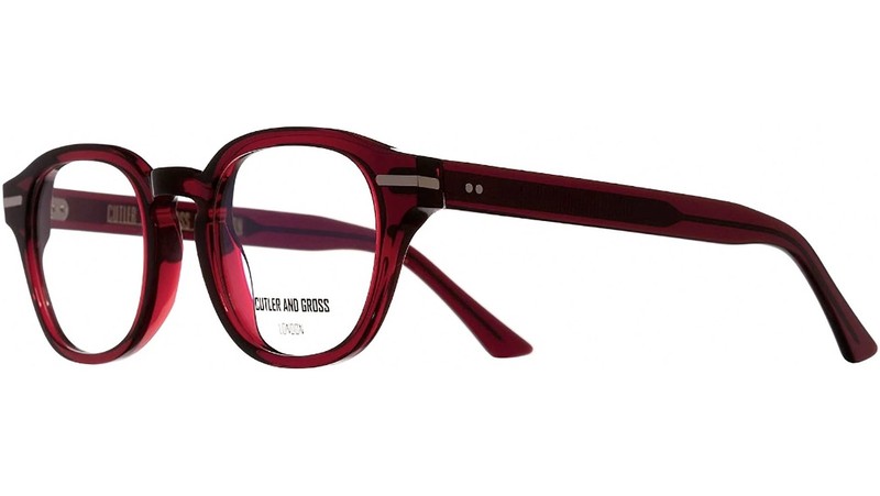 NEW CUTLER AND GROSS CG1356 007 BORDEAUX RED 51MM AUTHENTIC EYEGLASSES 51-22-145