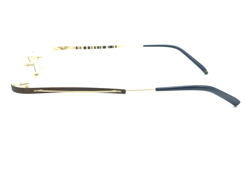 FLAIR Blue Gold Rimless Designer Eyeglasses Frames Germany gallery