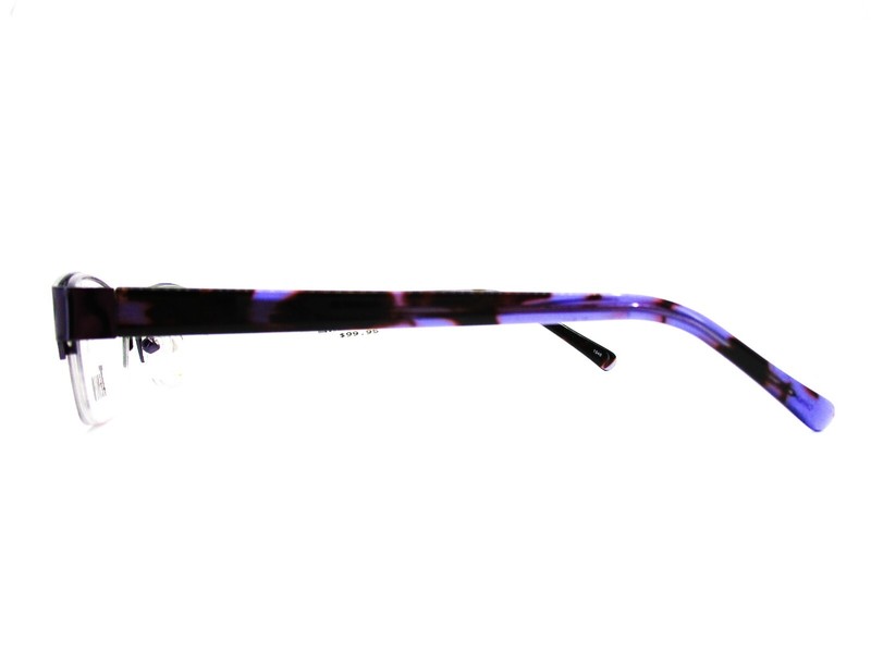 Tempo WR 5103 PU Eyeglasses Frames Black purple Half Rim 50-17-135 gallery