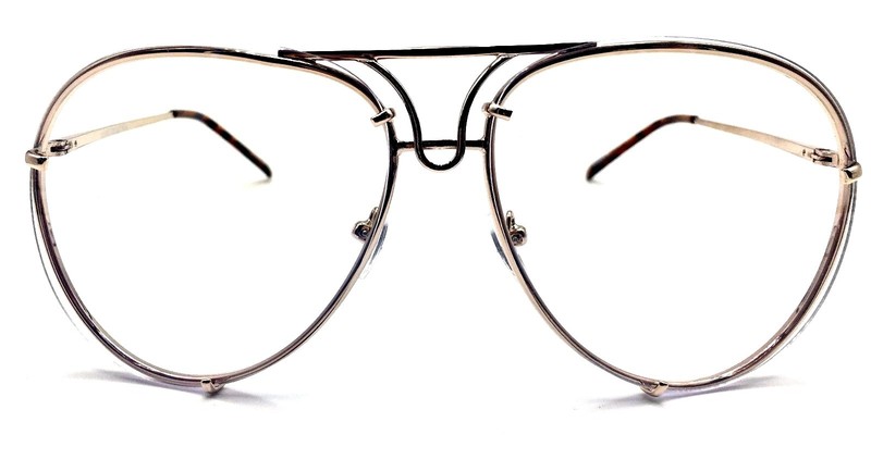 XL «Posche OVERSIZED Women Eyeglasses Clear Lens Aviator Square Shadz Gafas