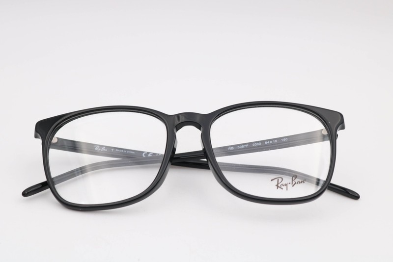 Ray-Ban Rb5387F 2000 Polished Black Square Eyeglasses Frames 54-18-150 gallery