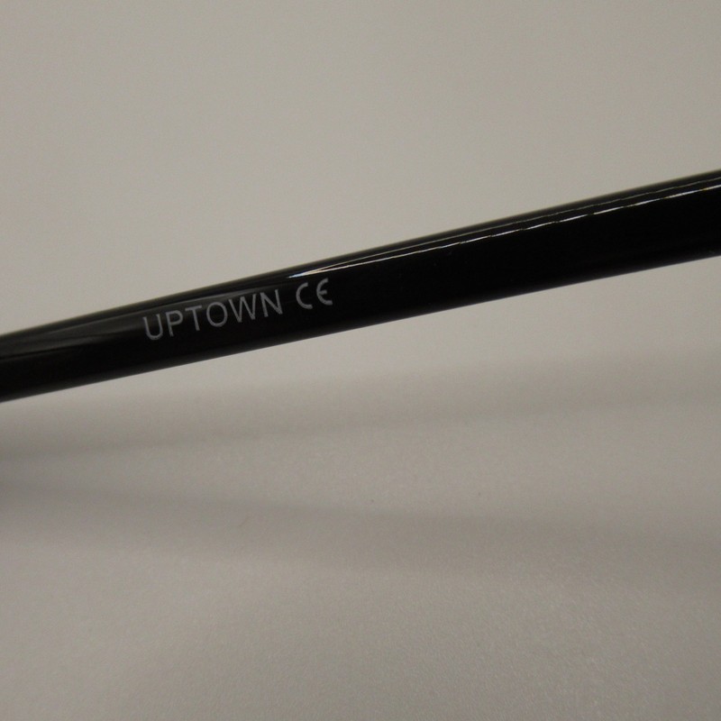 Uptown Ebony Black Eyeglass Frames 51-18-145 Full Rim Rectangular Glasses gallery