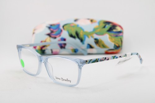 NEW VERA BRADLEY CHRISTINA SEA AIR FLORAL LIGHT BLUE AUTHENTIC EYEGLASSES 55-14