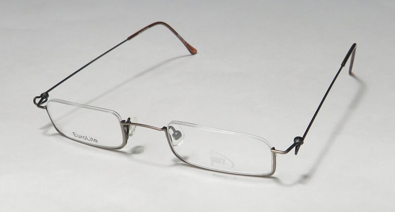 JAZZ 169 3 BRONZE LIGHTWEIGHT HALF RIMM FRAME MADE IN ITALY DESIGNER EYEGLASSES
