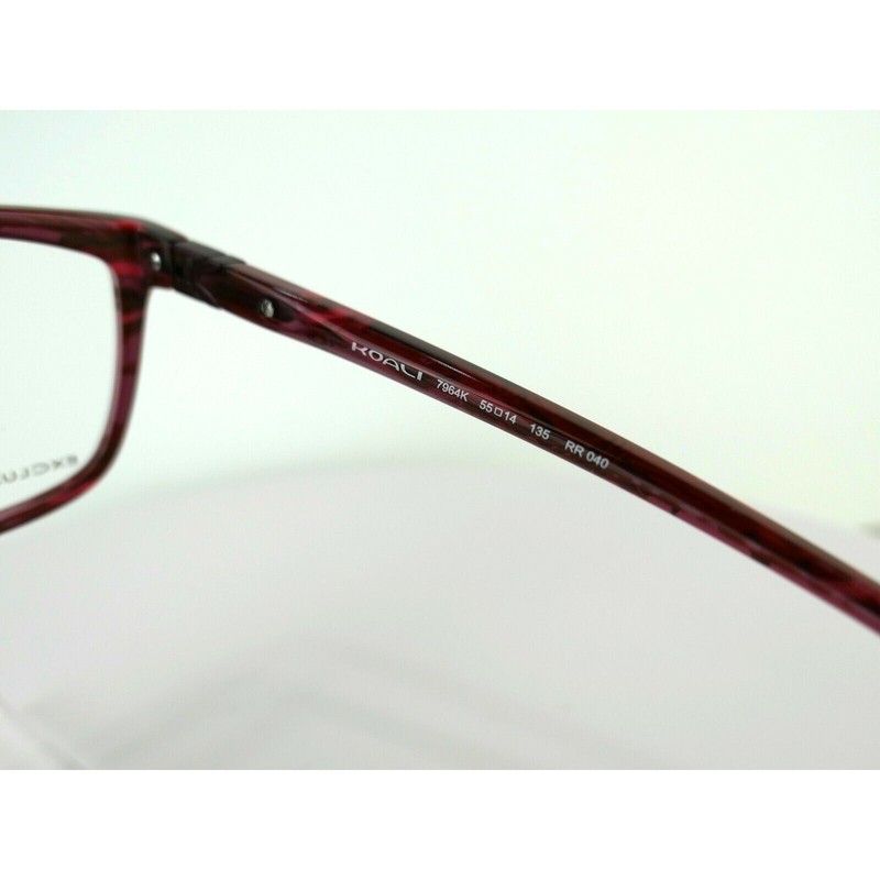 KOALI 7964 K (RR040) Burgundy Transparent 55 x 14 SPRING HINGE Eyeglass Frames gallery