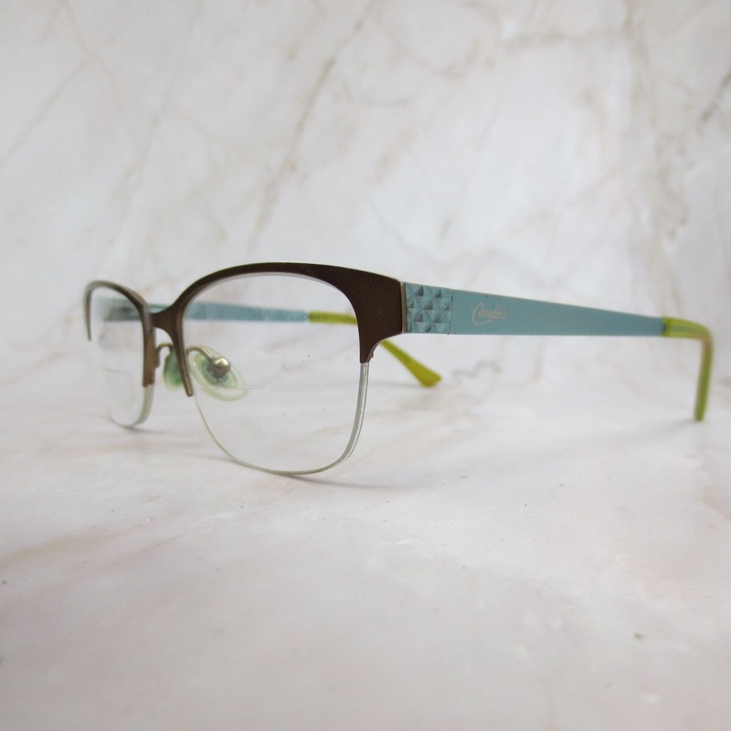 Candie's Eyeglasses Frame CA106 050 Women's Brown Half Rim Cat Eye 50-18-135 gallery