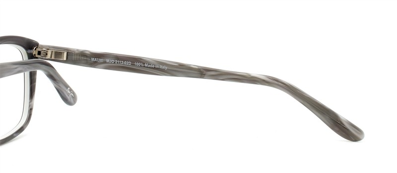 Maui Jim MJO 2113-02D Eyeglasses Glasses Black on Gray Horn 53-14-135 gallery