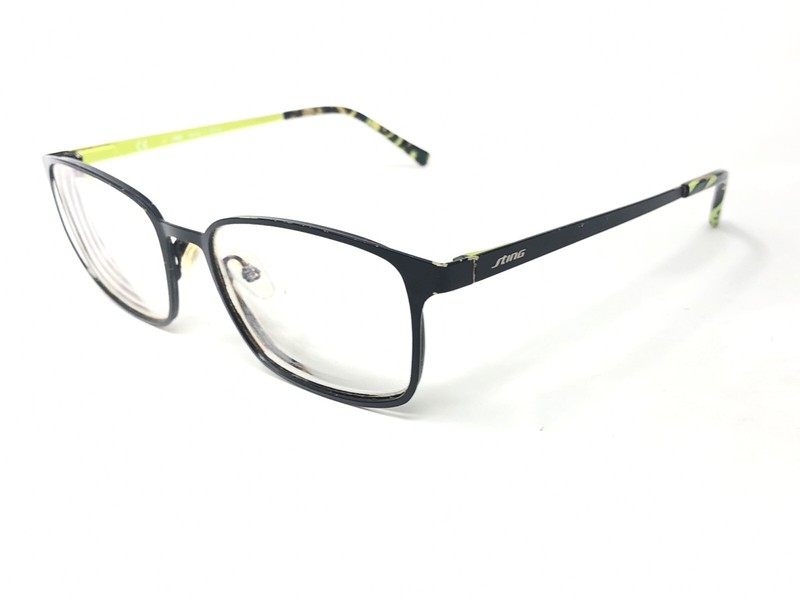 STING VS4862K COL.0531 Eyeglasses Frame 52-18-140 Black Matte/Green IX50