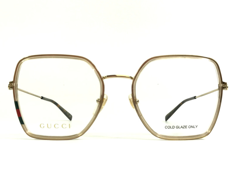 Gucci Eyeglasses Frames GG1850O 003 Yellow Gold Square Full Rim 51-19-145 gallery