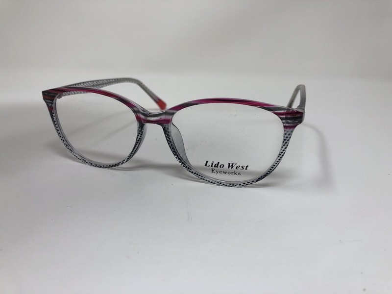 Lido West Eyeglasses Frame PALM RED STREET 52/16/140 Multi Color Crystal PF03 gallery