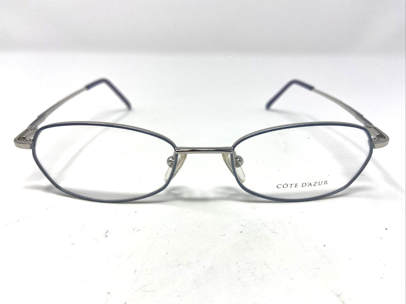 Cote D’Azur SALLY 03 49-18-135 Silver/Blue Metal Full Rim Eyeglasses Frame JV63