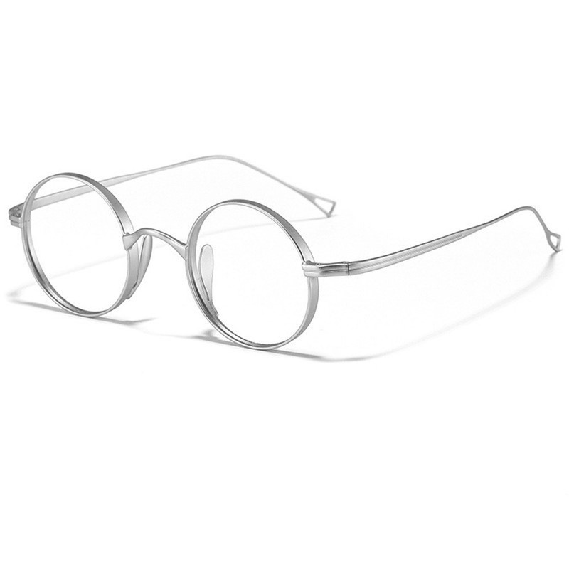 45mm Retro Round Eyeglass Frames Titanium Glasses Men Women Lightweight Fashion