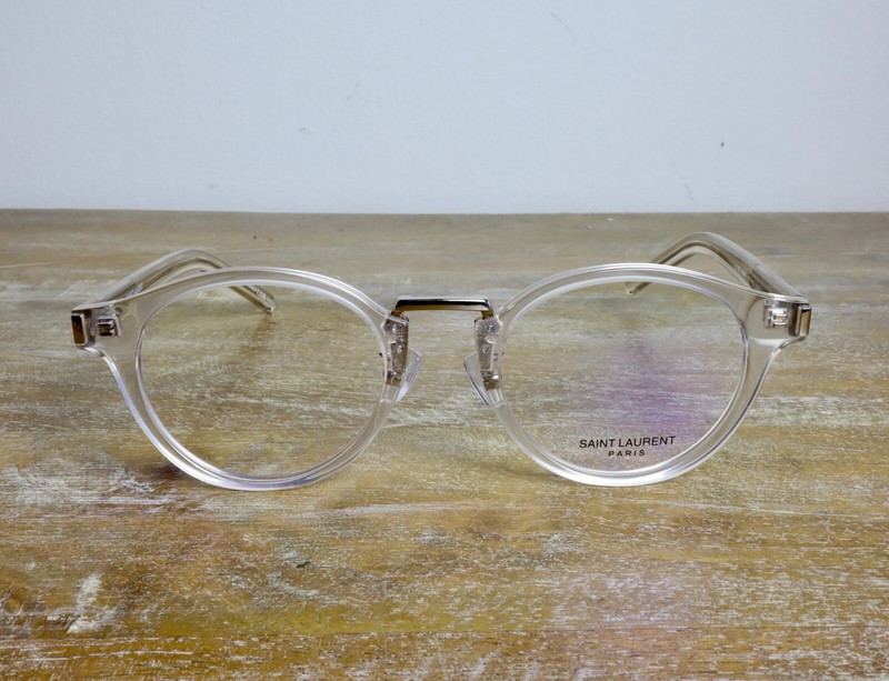 Saint Laurent Urban Vintage Oval Eyeglasses Frame 52mm Transparent/ Demo Lens gallery