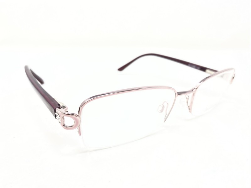Bellissima B 1032BL 3113 51-17-135 Rose Metal Half Rim Eyeglasses Frame IJ58 gallery