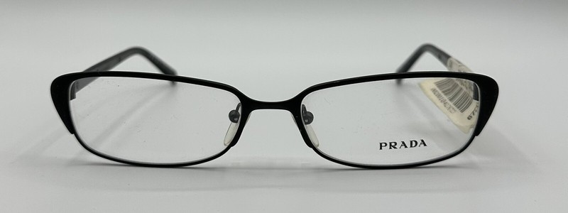 Prada Eyeglasses Frames VPR540 FAD-1O1 Black Rectangle Full Rim 54-16-135 B14 gallery