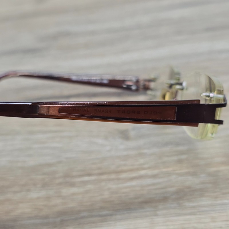 Vintage Polo Sport Japan Eyeglasses PS8135 COL.105M 51-17-135 Rimless RARE gallery