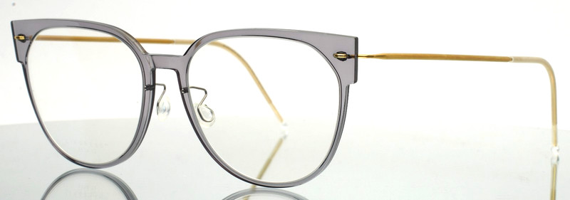 LINDBERG n.o.w. 6634 Col PGT Grey Gold Womens Eyeglasses 52-17-150 B:43