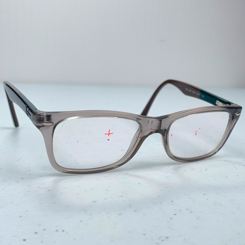 Ray-Ban RB 5228 5546 Polished Brown Rectangle Eyeglasses Frames 50-17-140 11957