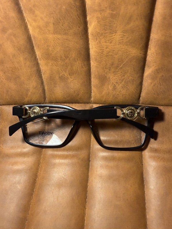 VERSACE Eyeglasses MOD. 3335 GB1 54-14 140 BLACK & Gold Frames Medusa Logos