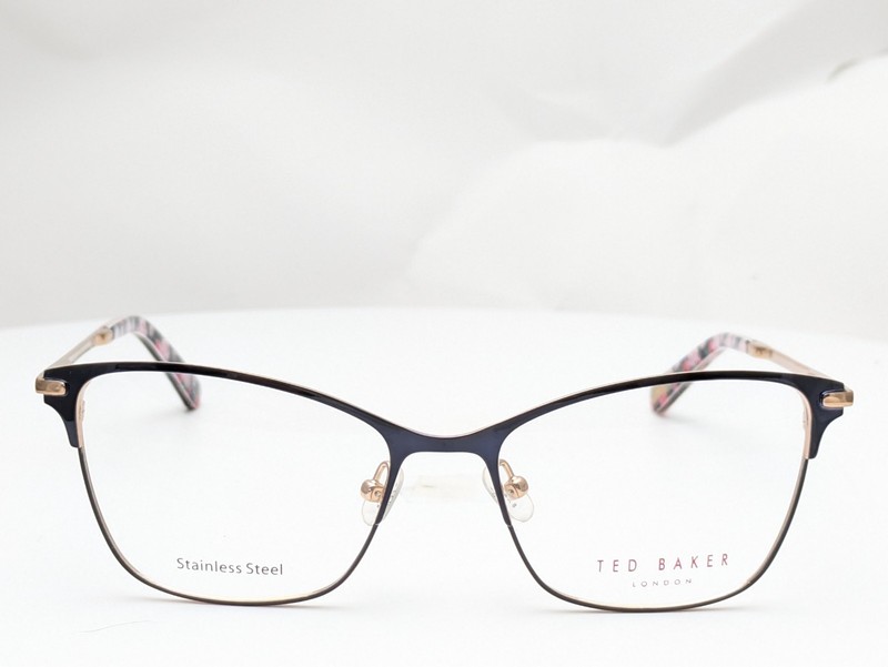 Ted Baker TW 501 BLU Blue Gold Women's Eyeglasses Frames 50-16-135 gallery