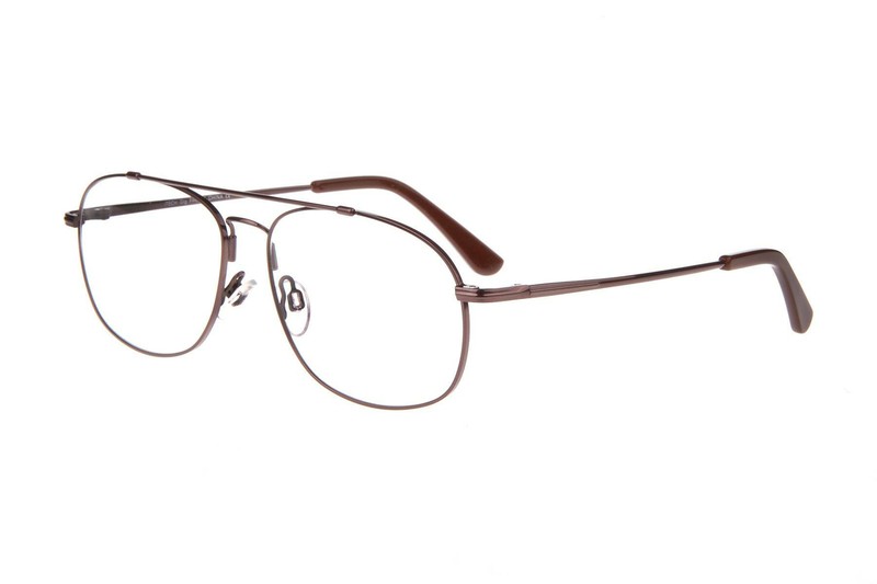 New I-TECH Brown GIG Titanium & Memory Metal Eyeglasses 57mm with Case