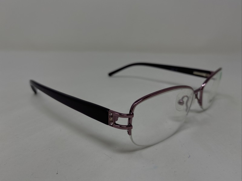Bellissima BL 619 PLUM 52-16-135 Purple Half Rim Eyeglasses Frame MW91 gallery