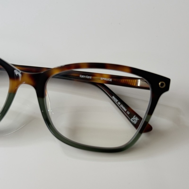 Karen Kane Eyeglasses Frames Only, SPRUCE, 52-16-135, Tortoise/Green gallery