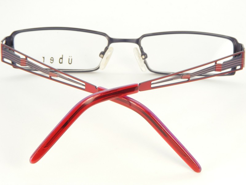 NEW Lido West Uber CHROME M. BURGUNDY/ M.VIOLET EYEGLASSES FRAME 50-17-135mm gallery