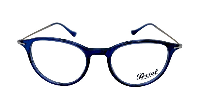 Women Persol 3147-V Blue Gold Round Designated Eyeglasses Made In Italy gallery
