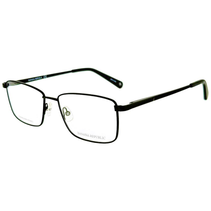 Banana Republic BR106 Mens Metal Eyeglass Frame 003 Matte Black 53-16 w Case
