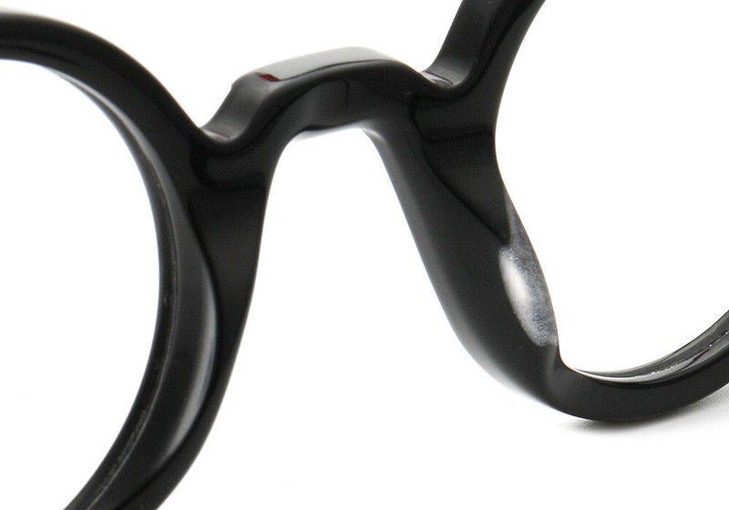 Acetate Round Black Eyeglasses Women Men Retro Japanese Glasses Frames gallery